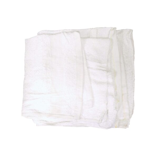 NEW White Terry Half Towels Wiping Rags (N-TW2) - Image 2